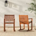 thumbnail image 4 of Modern Slat Back Solid Wood Dining Chairs (Set of 2) - Brown, 4 of 5