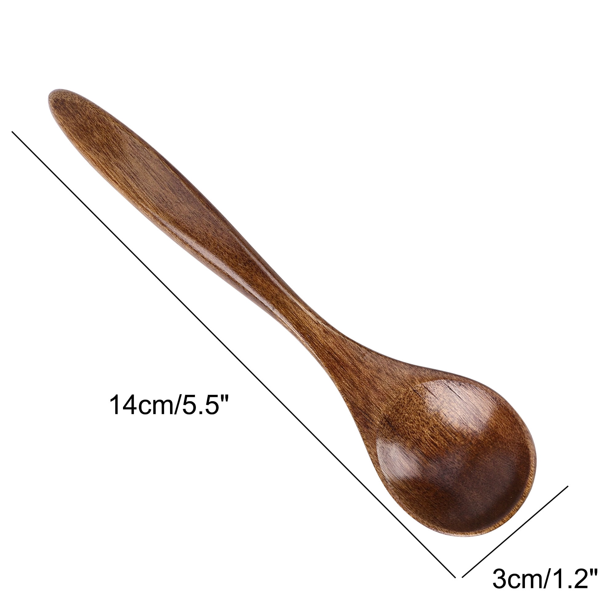 Unique Bargains Wooden Spoons 6 Pcs Home Kitchen Soup Spoon Oil Salt Sugar Spoons