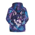 thumbnail image 7 of Uourmeti Galaxy Art Wolf Butterfly Boys Kids Sporty Zip Up Jacket Hooded Long Sleeve with Pockets Athletic Top for Gym Size 8-10, 7 of 7