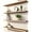 Light Wood, variant on 48 Inch Wood Floating Shelves for Wall, Wooden Wall Shelves for Bedroom, Set of 4 Black