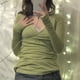 thumbnail image 4 of Fairy Grunge Y2K Milkmaid T Shirts Long Sleeve V Neck Tops Women Basic Slim Fit Blouse Cottage 2000s Retro Clothes Streewear, 4 of 5