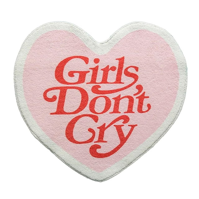 SLYNSHome Bathroom Rug Valentine's Day Heart Shaped Bath Mat for Bathroom Floor Non Slip Bath Rug for Tub Soft Shaggy Absorbent Shower Mat
