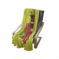 thumbnail image 3 of Luau Soft Flannel Fleece Throw Blanket, Vibrant Composition of a Tiki Exotic Summer Hibiscus and Palm Leaves, Cozy Plush for Indoor and Outdoor Use, 70" x 90", Yellow and Multicolor, by Ambesonne, 3 of 5