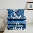 thumbnail image 5 of Erosebridal Blue Anchor Bedding Twin Comforter Set,Lodge Cabin Down Comforter,Nautical Room Decorative,Reversible,2-Piece, 5 of 8