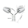 thumbnail image 2 of Chrome Rear View Mirrors For 1951-2022 Harley-Davidson XL 1200 883 FLSTC FLSTF, 2 of 5