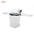thumbnail image 2 of facefd 2 Pieces Double Handles Tea Infuser Stainless Folding Handle Tea Filter Steel Loose Tea Strainer Filter Folding Handle for Cups, 2 of 9