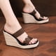 thumbnail image 2 of WILLBEST Sandalias De Playa Para Mujer, Chanclas Transparentes De Verano, Zapatos Tejidos De Paja, Tacones Altos De Gran Tamaño, Zapatillas Informales De Pescador, Moda Para Mujer, 2 of 9