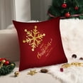 thumbnail image 5 of Nkmbld Christmas Decorative Throw Pillows, Super Soft Christmas Pillowcase for Winter Xmas Decor, Christmas Velvet Pillow Cases for Sofa, Couch, Bed and Car, Red, 5 of 8