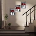 thumbnail image 5 of Wall Art Canvas Red Rose Painting Flower Wall Art Pictures For Bedroom Living Room 3 Piece Set Framed Home Decor Artworks 12"X16", 5 of 6