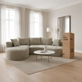 thumbnail image 1 of Bossa - Sala Modular en Forma de L de 3 Plazas con Diseño Curvo | Chloe Taupe | Tapizado en Tela Suave y Resistente con Cojines Decorativos, 1 of 10