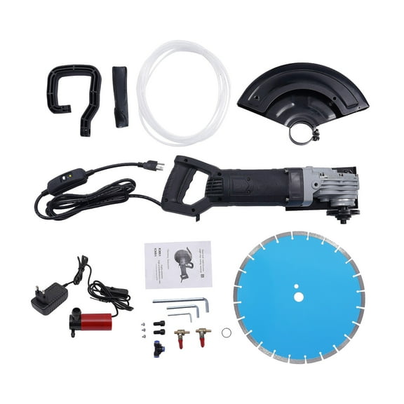 14 Inch 5800W Corded Electric Concrete Saw , 5.31" Cutting Depth with Water Cooling System - Professional Cement Cutter for Reinforced Concrete, Masonry, Jobsite Construction