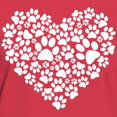 thumbnail image 3 of CafePress - Paw Print Heart Women's Classic T Shirt - Women's Traditional Fit Dark T-Shirt, 3 of 4