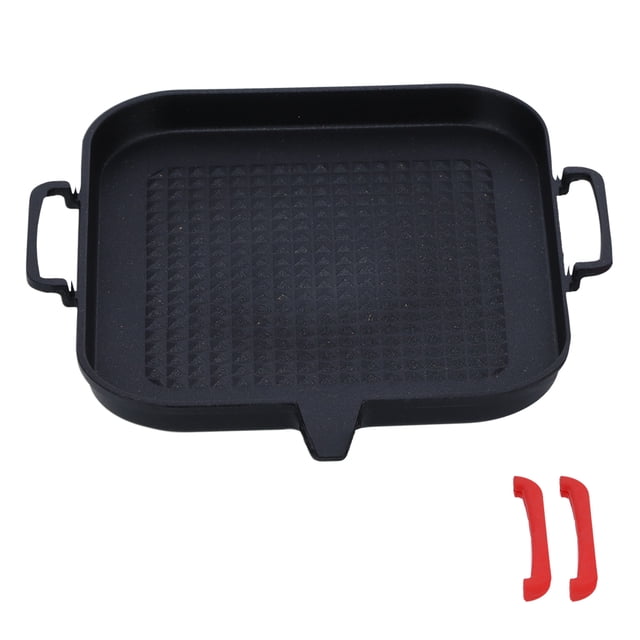 Grill Pan, BBQ Grill Pan Barbecue Baking Tray Multi-Function Barbecue Plate Grill Plate Inclined For Picnic For Barbecue