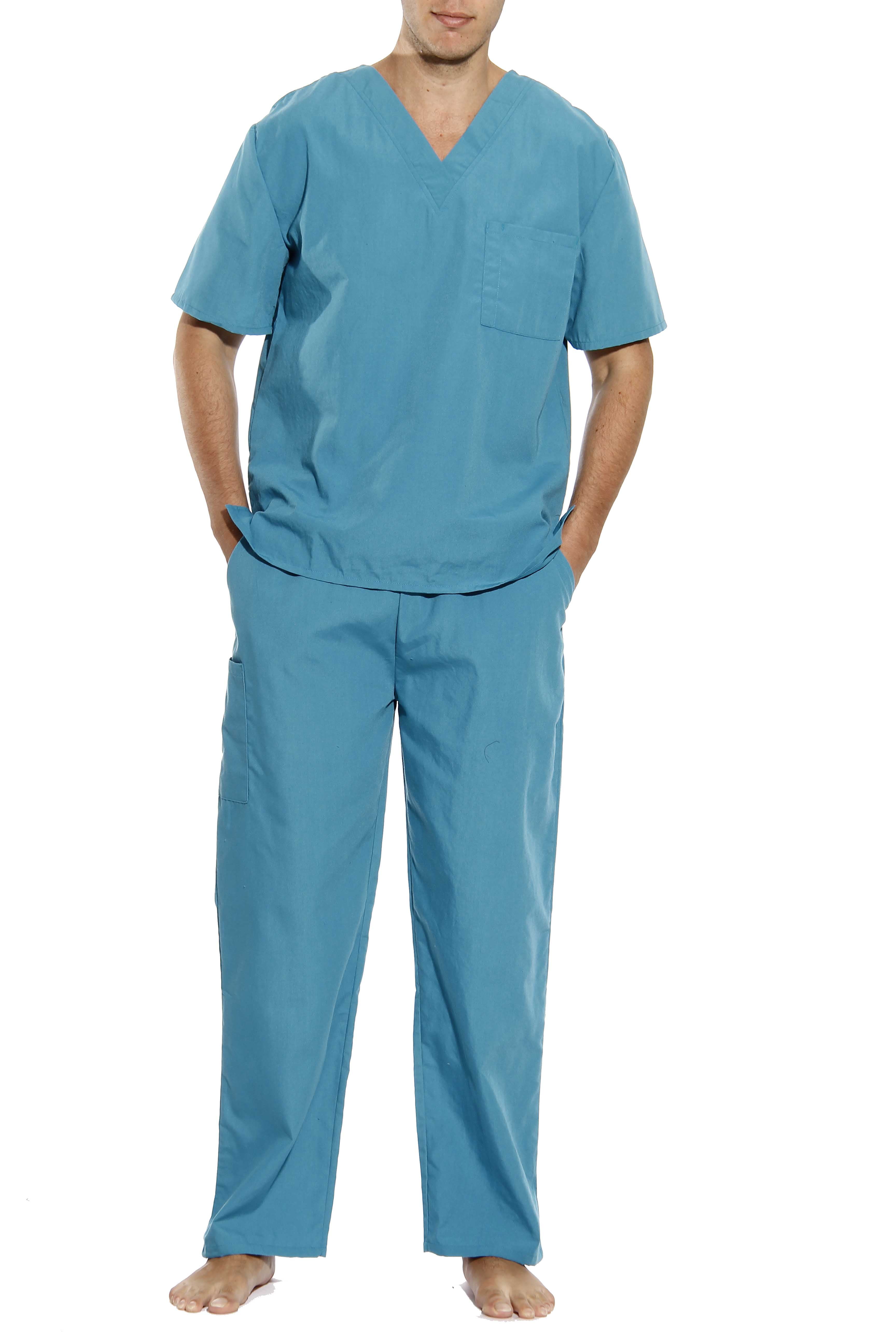Tropi Unisex Scrub Sets / Medical Scrubs (VNeck) (Jade New, Large