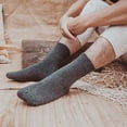 thumbnail image 3 of Men's Winter Extra Thick Thermal Socks Fashion Winter Boot Socks (Dark Grey), 3 of 3