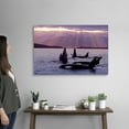 thumbnail image 2 of Great Big Canvas "Orca Pod in Lynn Canal w/Sunrays on Chilkat Mtn AK SE Summer Evening Composite"  by John Hyde White Gray Blue   Wrapped Canvas Print Wall Artwork, 2 of 7