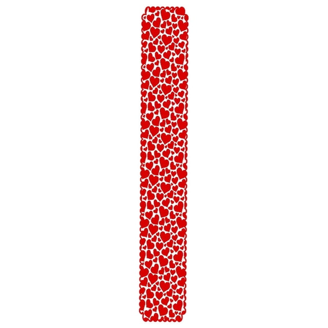 de mesa para el día de San Valentín Manteles individuales Decoración Red Love Heart 36 cm x 183 cm Mantel para café Interior Compromiso Macarena Corredor de escritorio