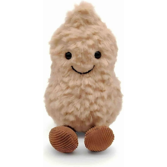 Plush Peanut Soft Toy, 6" Soft Stuffed Peanuts Plush Doll with Legs, Peanut Plushies Pillow Gifts for Kids Girlfriend Birthday