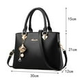 thumbnail image 2 of Sac à Main Grande Capacité pour Femmes, Réglable, en Cuir PU, Sac Bandoulière, Sac Cartable, Portefeuille Multifonction, Noir, 2 of 8