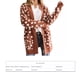thumbnail image 4 of Qarigey Cárdigan de punto para mujer con bolsillos estampado de puntos Otoño Invierno cálido abrigo Casual moda ropa informal suéter tamaño Prendas para la parte del cuerpo Café Qarigey AP012980-01, 4 of 6