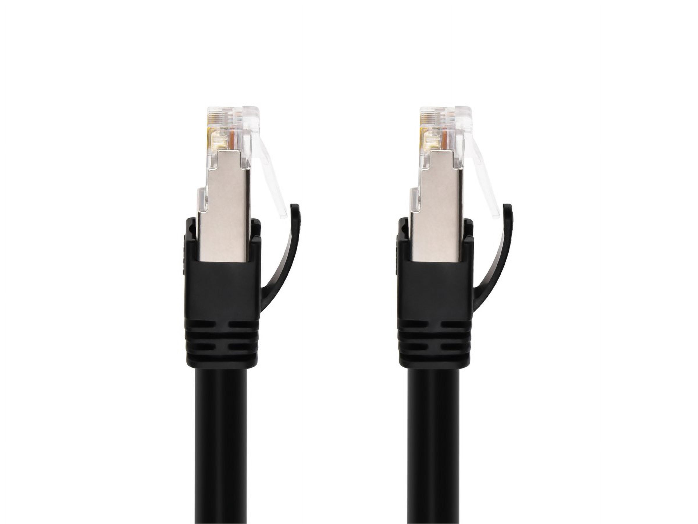 Monoprice Cat6A PoE Patch Cable - 50 Feet - Black | 100W, PoE ++ (IEEE 802.3af/at/bt), UTP, 22AWG, 500MHz, Pure Bare Copper, Shielded RJ45, Ethernet Cable