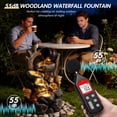 thumbnail image 6 of 30.1" Squirrel & Tree Stump Cascading Water Feature,Outdoor Water Resin Fountain with LED Lights for Patio,Backyard,Porch,Yard,Gray, 6 of 8