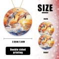 thumbnail image 2 of Funny Christmas Ornament,Funny Christmas Ornament,,Xmas Round Ceramic Pendant, 2 of 6
