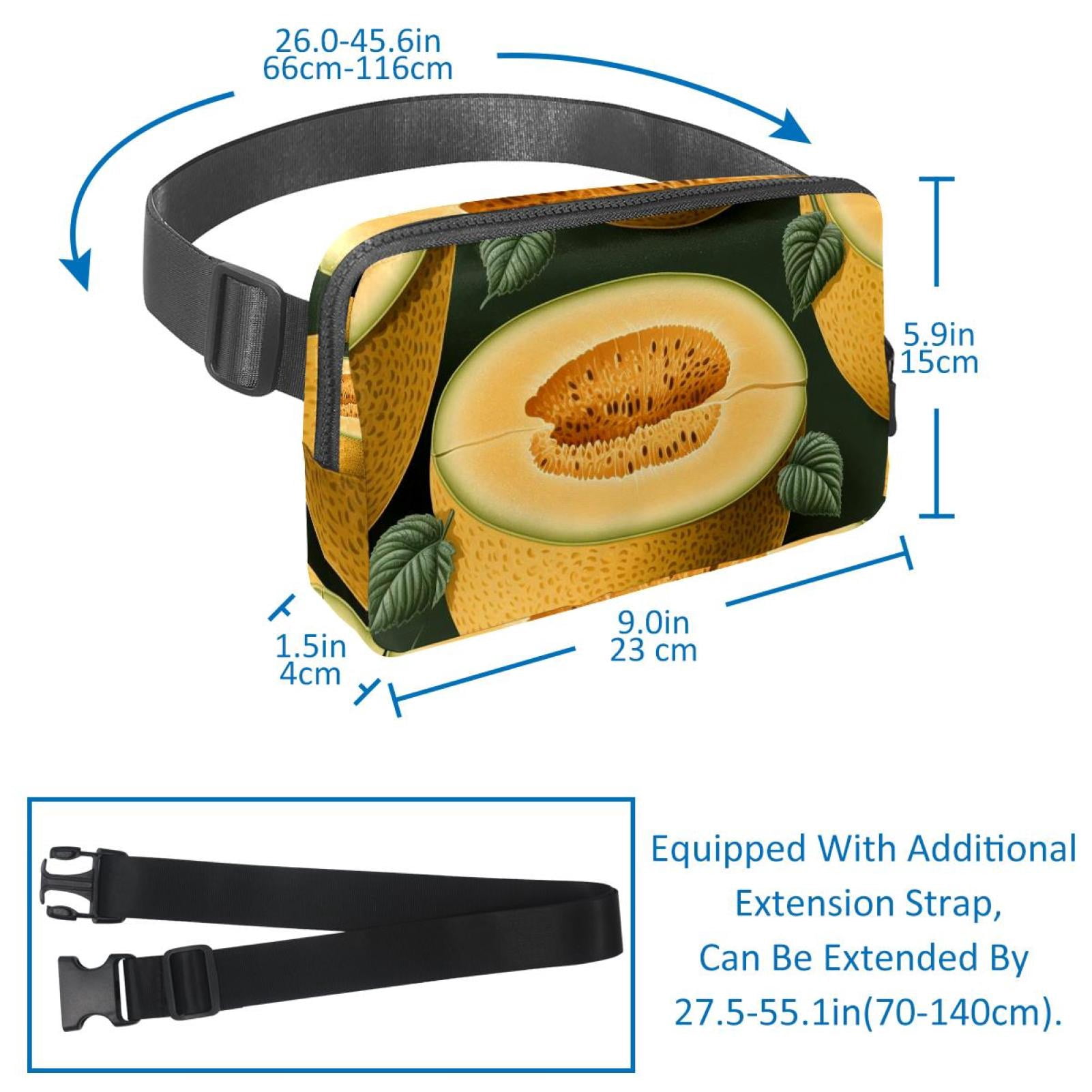 Cantaloupe Lightweight Adjustable Fanny Bag Running Belt Waist Pack with Extension Strap Unisex