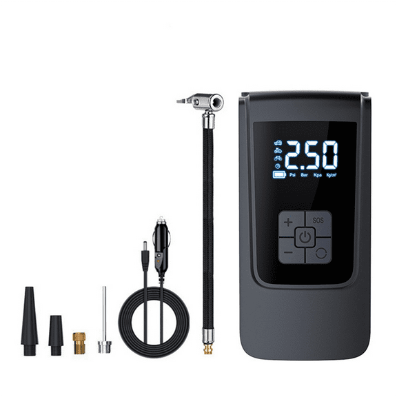 Digital Display Air Compressor Tire Inflator Cordless for Car Bicycle Pump Portable Inflation B