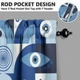 thumbnail image 3 of Vintage Marble Modern Geometric Flowers Abstract Tier Cafe Curtains for Bathroom Living RV Rod Pocket Window Drapes 36 Inch 2 Panels Set 28"x36" 2 Panels Window Treatment Tiers, 3 of 4