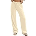 thumbnail image 1 of Womens Joggers Women's High Waist Casual Drawstring Pants Basic Solid Color Trousers for Daily Wear Comfortable Pants for Spring Fall Winter Season Size S, 1 of 5