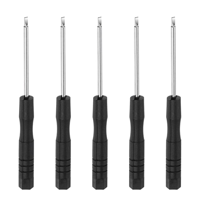 Unique Bargains Mini Slotted Screwdriver, 1.5mm Flat Head for Watch Eyeglasses Metal Buckle Electronics Repair, 5 Pack