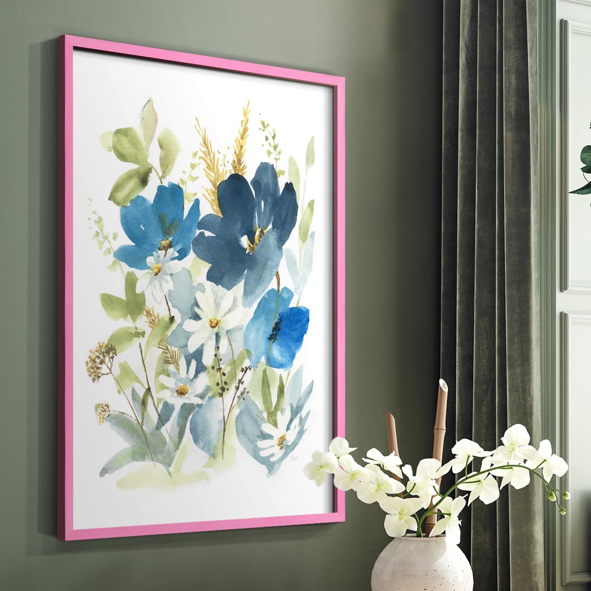 Wild Medley II Framed Print in Pink Solid Wood 11 x 14 Framed Print