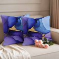 thumbnail image 2 of Modern Purple Blue Outdoor Pillow Covers, Waterproof Decorative Throw Pillowcases Set of 2, Abstract Art Gradient Gold Foil Line Couch Cushion Cases with Zipper for Outside Patio Garden Sofa 20"x20", 2 of 9