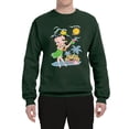 thumbnail image 2 of Wild Bobby, Betty Boop Island Girl Paradise Betty Boop Unisex Crewneck Sweatshirt, Forest Green, Small, 2 of 5