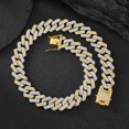thumbnail image 1 of 20mm Punk Hip Hip Iced Out Miami Cuban Link Chain Choker Necklace Bicolor Rhinestones Paved Heavy Chunky Neck Jewelry Accessory, 1 of 6