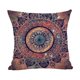 thumbnail image 5 of Juego De 4 Fundas De Almohada Decorativas Funda De Cojín, Hippie Indio Bohemio Mandala Flor Patrón Cojín Fundas De Cojín Funda De Almohada De Lino De Algodón Para,11 Feliz Sencillez, 5 of 5