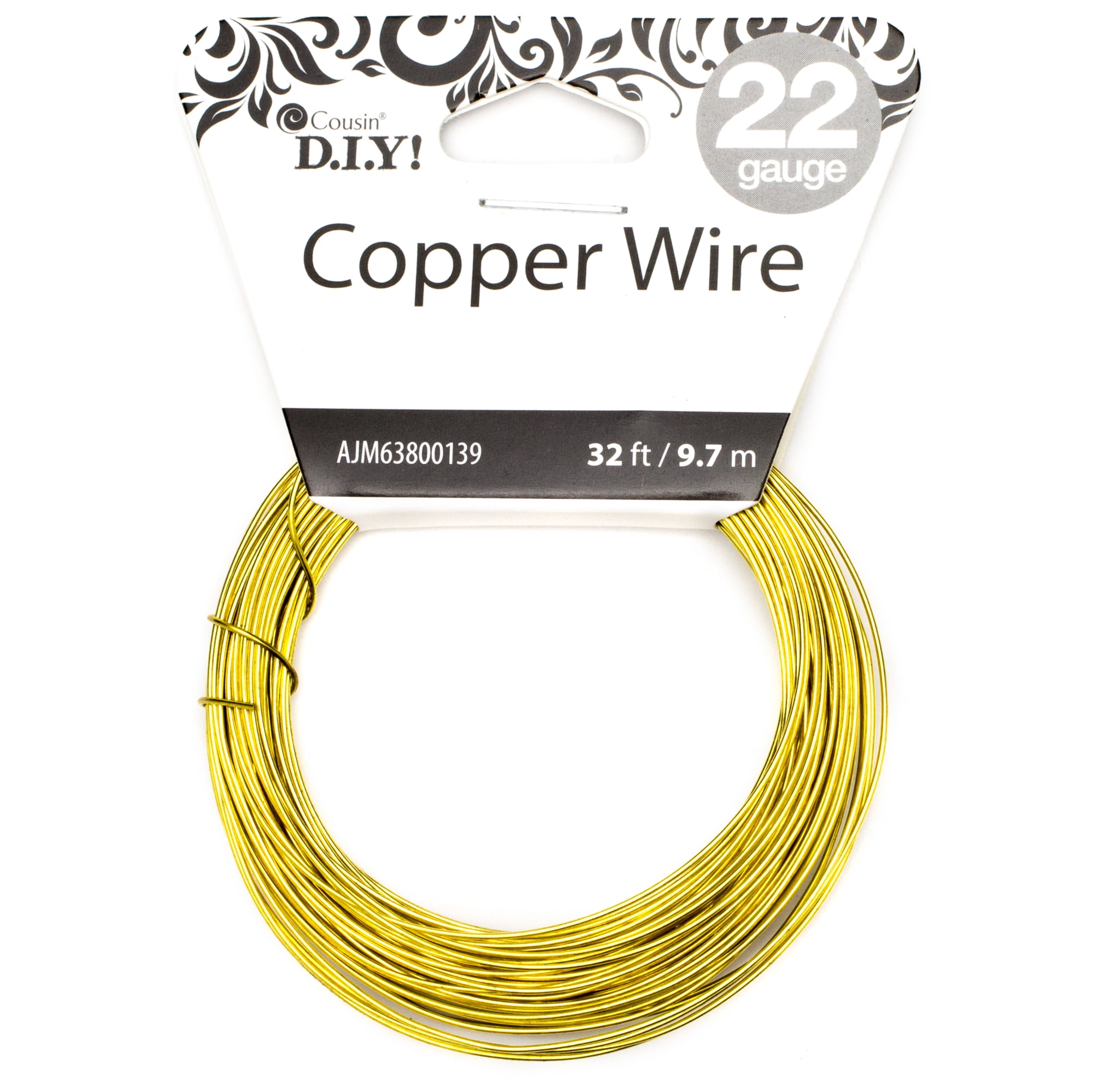Cousin DIY 22 Gauge Silver Finish Copper Jewelry Beading Wire, 32 ft Pcs,  Case of 720 