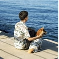 thumbnail image 2 of Camisa hawaiana para mascotas y dueños,camisa hawaiana fresca Floral transpirable de verano para perros pequeños y gatos,camisa para mascotas, 2 of 5