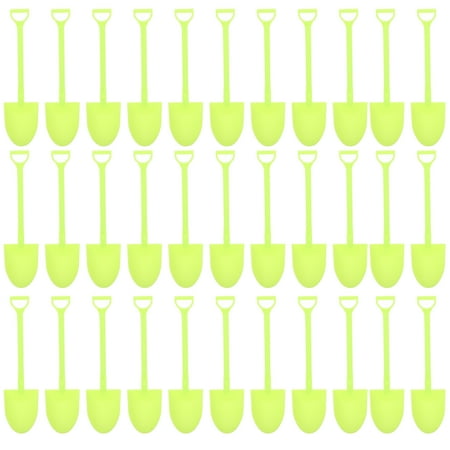 

NUOLUX 100Pcs Ice Cream Shovel Spoon Coffee Latte Spoon Teaspoon Dessert Spoon Shovel-Shaped Mixing Spoon