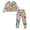 Bold Floral Art, variant on Long Sleeve Long Sleeve Shirt and Pajama Pants Lounge Sets, Lavender Comfy Sleepwear PJ Set for Loungewear Home