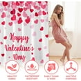 thumbnail image 2 of Happy Valentines Day Shower Curtain, Valentine Red Heart Shower Curtains for Bathroom, Valentines Romantic Home Decor Waterproof Fabric with Hooks 72x72 Inch, 2 of 6