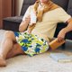 thumbnail image 5 of Fotbe Lilies Flowers Pantalones Cortos de Pijama para Hombre, Ropa de Dormir, Pantalones de Pijama Cortos para Hombre-4X-Large, 5 of 6