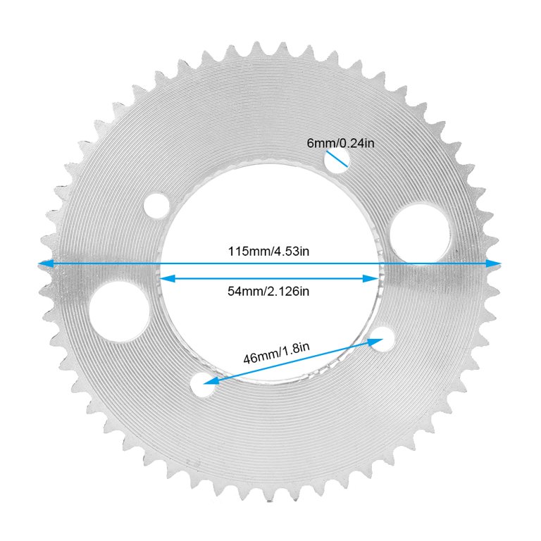 Electric Scooter Sprocket 25H Chain 2.126in Rear For Razor E300