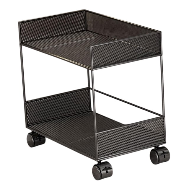 Siruishop Metal Rolling Cart Multipurpose Mobile Rolling Cart for Kitchen Hotel Office L L