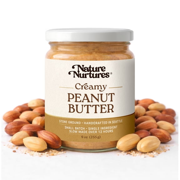 Creamy Peanut Butter | Raw Stone Ground | Small Batch | No Added Sugar | No Palm Oil | Made in USA