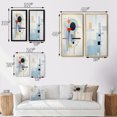 thumbnail image 4 of Designart "Beige Blue Suprematism Serene composition II" Abstract Suprematism Framed Wall Art Set Of 2 - Multi-Color Abstract Framed Canvas Set For Living Room Decor, 4 of 7