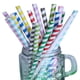 thumbnail image 1 of 100 pajitas desechables de papel de colores variados, 1 of 6
