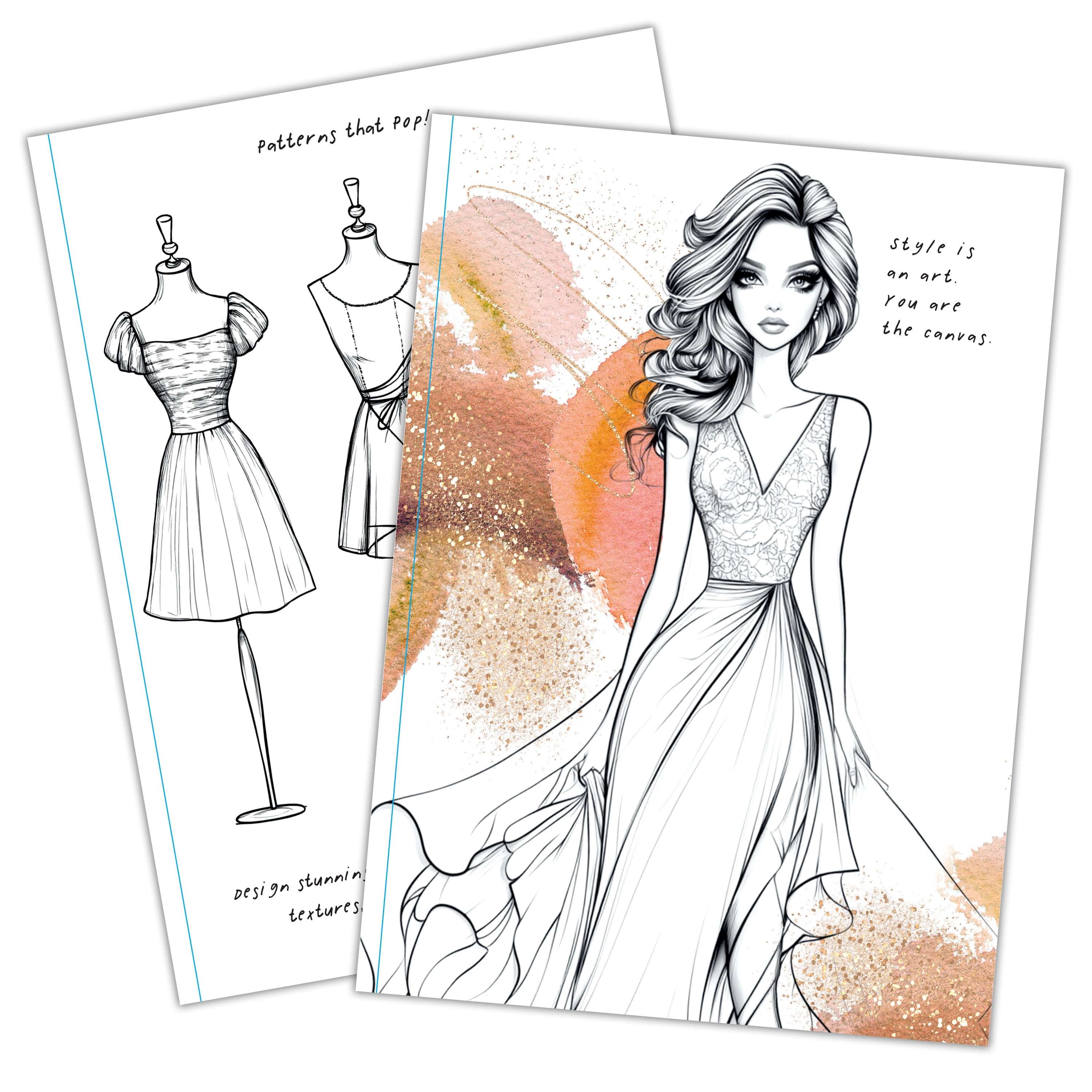 Fashion Diva Advanced Coloring Book – 80 Pages of Intricate