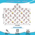 thumbnail image 2 of White Cow Happy Pattern Hooded Bath Towel，50"x30" for Ages 3 To 12 Kids, Quick Dry Lightweight Soft Microfiber Hood Beach Towel Cover Up for Kids, 2 of 7